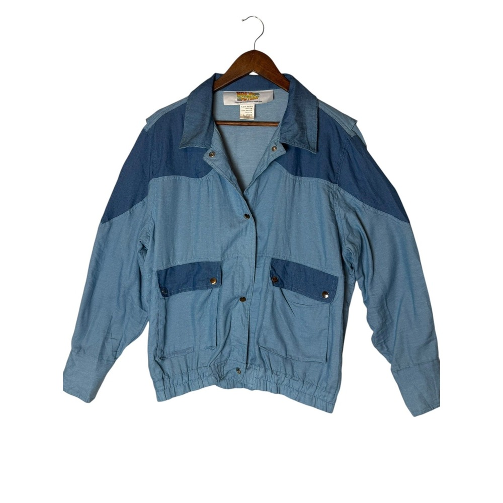 Back To The Future Marty McFly Jacket Large Chambray Paisley Halloween Costume